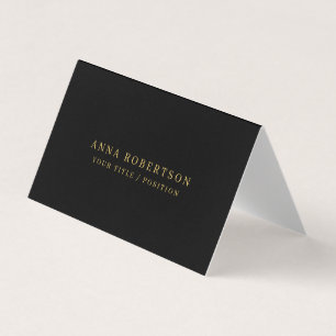 Moderner Minimalistischer Black Gold Beruflich Tre Visitenkarten