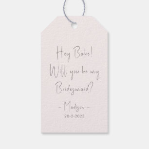 Moderner Minimalistischer Bridesmaid-Vorschlag Scr Geschenkanhänger