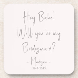 Moderner Minimalistischer Bridesmaid-Vorschlag Scr Getränkeuntersetzer