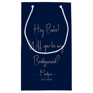 Moderner Minimalistischer Bridesmaid-Vorschlag Scr Kleine Geschenktüte