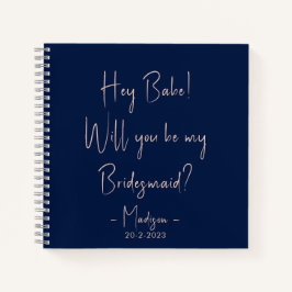 Moderner Minimalistischer Bridesmaid-Vorschlag Scr Notizbuch