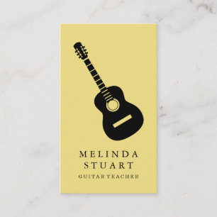 Moderner Minimalistischer Chic Musician Gitarre Le Visitenkarte