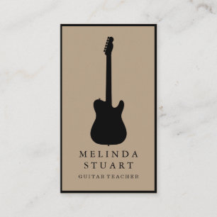 Moderner Minimalistischer Chic Musician Gitarre Le Visitenkarte