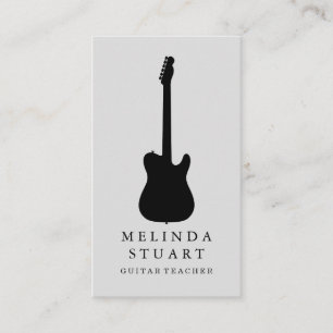 Moderner Minimalistischer Chic Musician Gitarre Le Visitenkarte