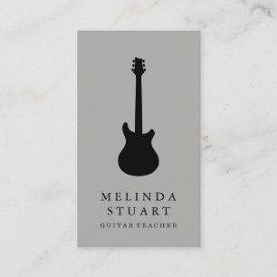 Moderner Minimalistischer Chic Musician Gitarre Le Visitenkarte