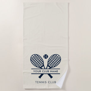 Moderner minimalistischer Country Club Name Tennis Strandtuch