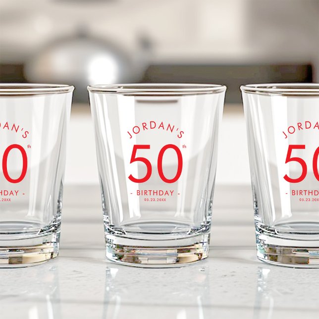 Moderner minimalistischer einfacher Geburtstag-Par Schnapsglas (Von Creator hochgeladen)