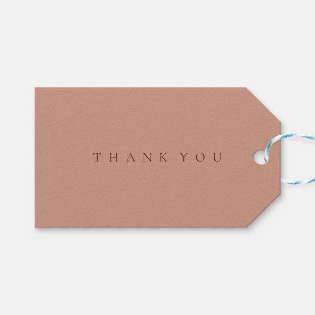 Moderner Minimalistischer einfacher Layouttypo Vie Geschenkanhänger (Vorderseite (Horizontal))