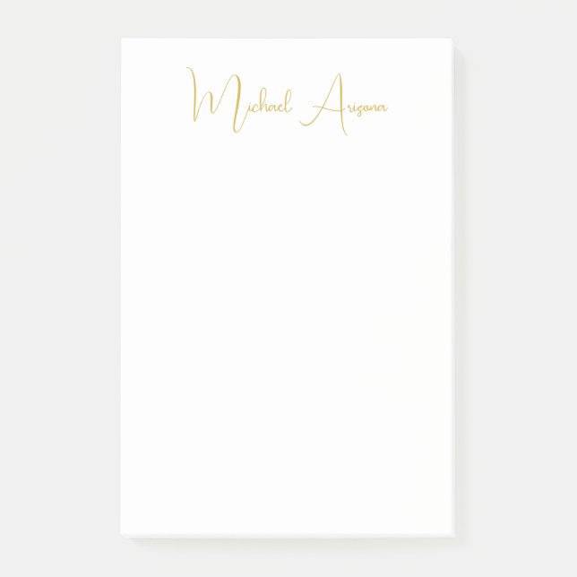 Moderner Minimalistischer einfacher Schlichter Han Post-it Klebezettel (Vorderseite)