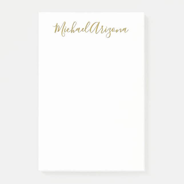 Moderner Minimalistischer einfacher Schlichter Han Post-it Klebezettel (Vorderseite)