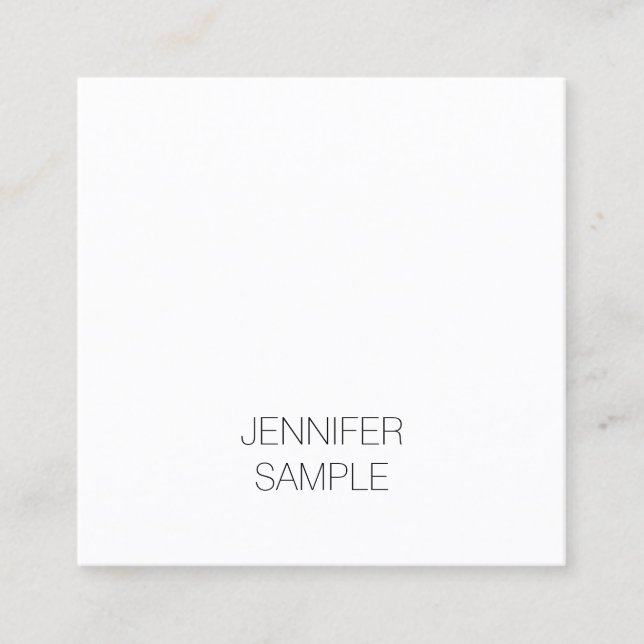 Moderner minimalistischer Elegant-Template Clean L Quadratische Visitenkarte (Vorderseite)