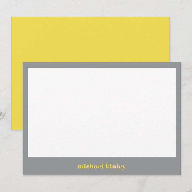 Moderner, minimalistischer, eleganter typografisch mitteilungskarte (Vorne/Hinten)