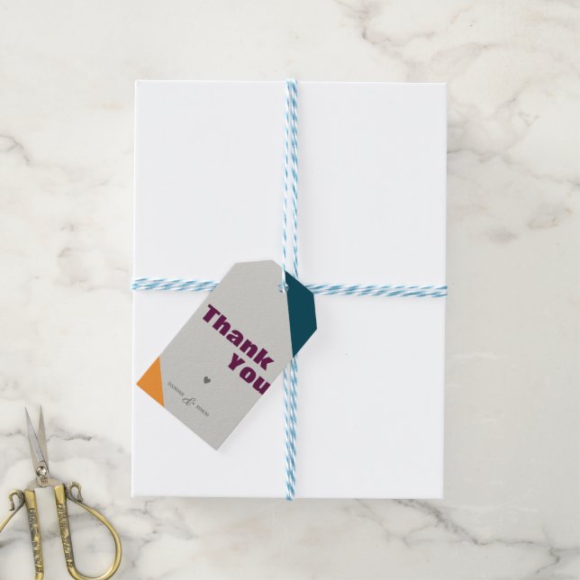 Moderner Minimalistischer Fall Danke, dass Sie die Geschenkanhänger (Mit Garn)