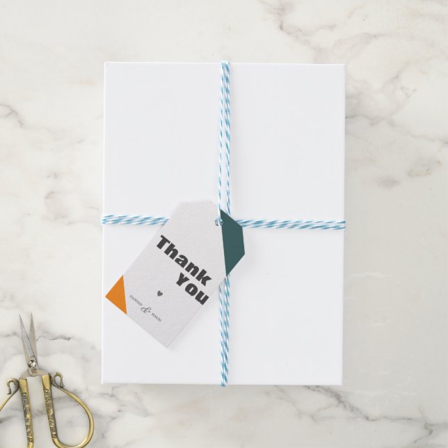 Moderner Minimalistischer Fall Danke, dass Sie die Geschenkanhänger (Mit Garn)