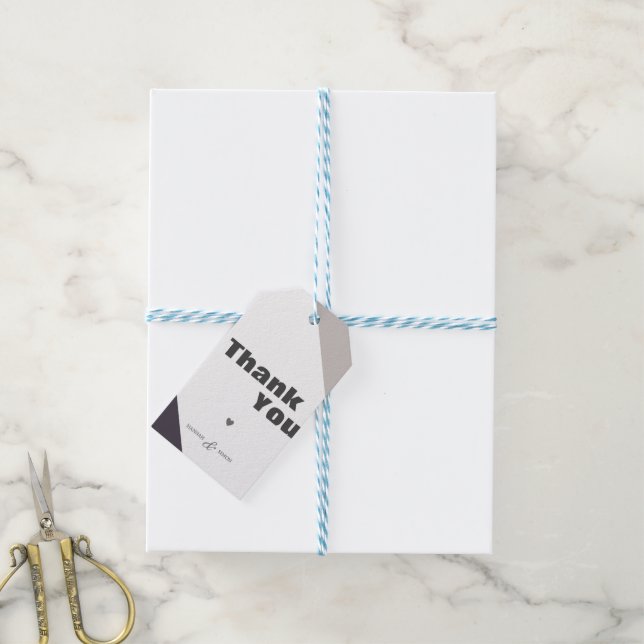 Moderner Minimalistischer Fall Danke, dass Sie die Geschenkanhänger (Mit Garn)