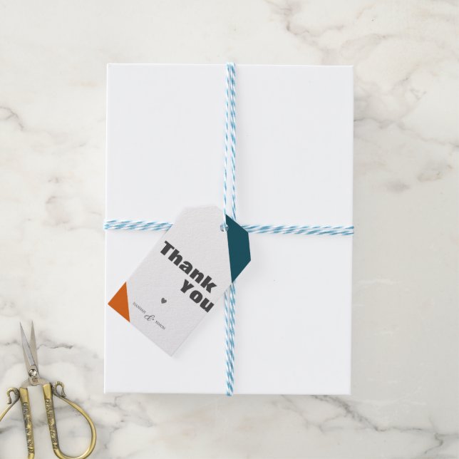Moderner Minimalistischer Fall Danke, dass Sie die Geschenkanhänger (Mit Garn)