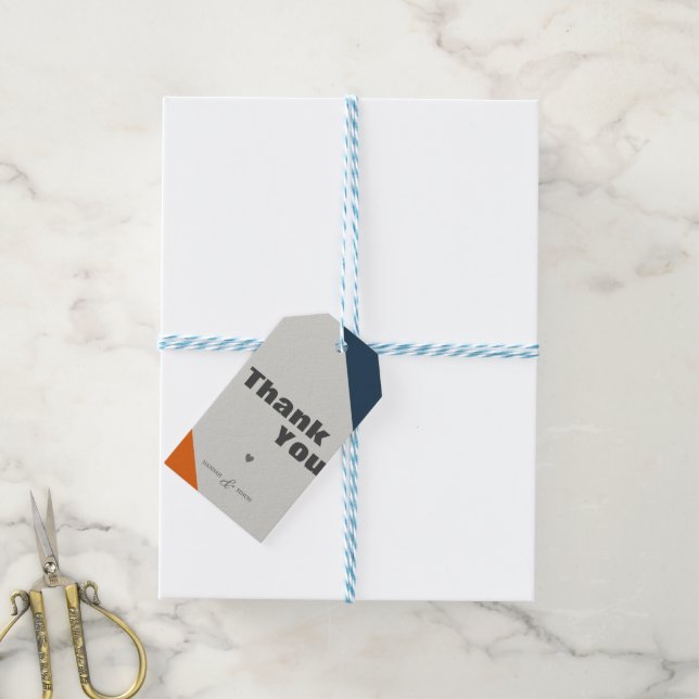 Moderner Minimalistischer Fall Danke, dass Sie die Geschenkanhänger (Mit Garn)