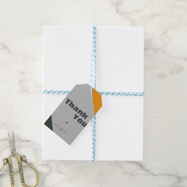 Moderner Minimalistischer Fall Danke, dass Sie die Geschenkanhänger (Mit Garn)