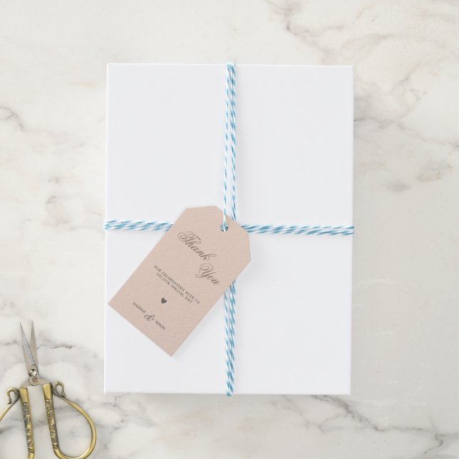 Moderner Minimalistischer Fall Danke, dass Sie die Geschenkanhänger (Mit Garn)