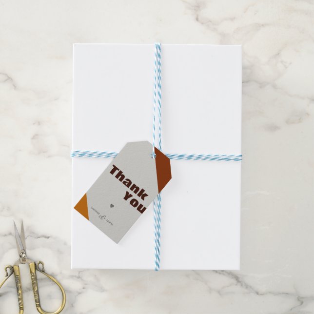 Moderner Minimalistischer Fall Danke, dass Sie die Geschenkanhänger (Mit Garn)