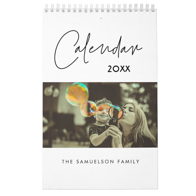Moderner minimalistischer Familienkalender 2026 Kalender (Titelbild)