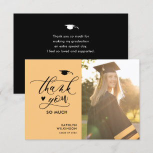 Moderner Minimalistischer Foto Abschluss Dankeskarte