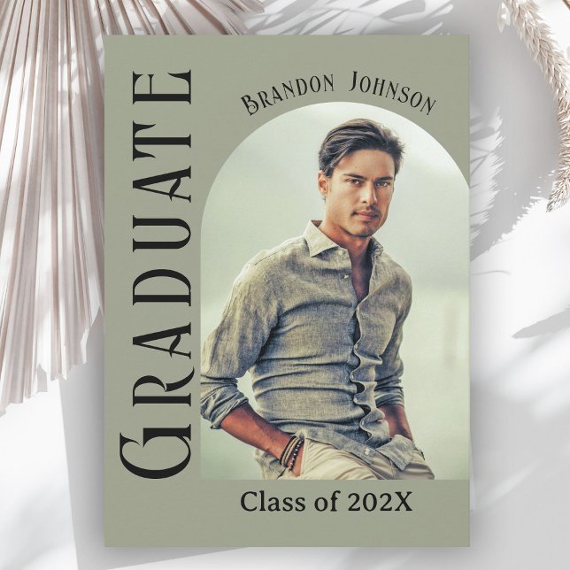 Moderner Minimalistischer Foto Abschluss Einladung (Von Creator hochgeladen)