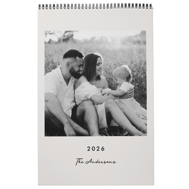 Moderner minimalistischer Fotokalender 2026 Kalender (Titelbild)