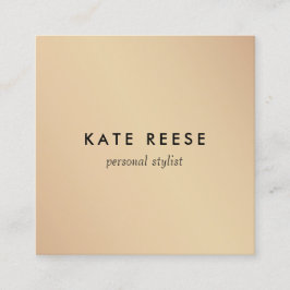 Moderner Minimalistischer Gold Beruflicher Stylist Quadratische Visitenkarte