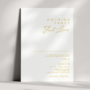 Moderner Minimalistischer Gold Schriftart Nichts E Einladung