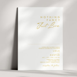 Moderner Minimalistischer Gold Schriftart Nichts E Einladung