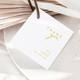 Moderner Minimalistischer Gold Schriftart Vielen D Geschenkanhänger