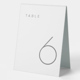 Moderner Minimalistischer Grautisch mit weißer Tis Tischaufsteller