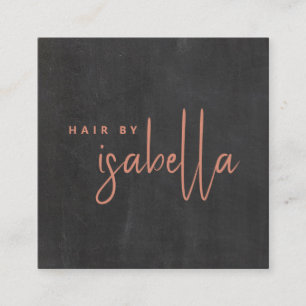 Moderner Minimalistischer Hair-Stylist-Skriptname Quadratische Visitenkarte