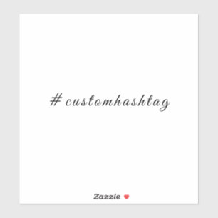 Moderner minimalistischer Hashtag-Social-Sticker Aufkleber