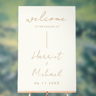 Moderner Minimalistischer Hochzeitsempfang Acrylschild