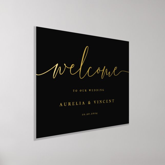 Moderner Minimalistischer Hochzeitsempfang Foliendrucke (Ablage )
