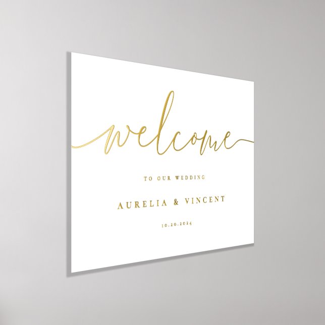 Moderner Minimalistischer Hochzeitsempfang Foliendrucke (Ablage )