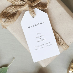 Moderner Minimalistischer Hochzeitsempfang Geschenkanhänger