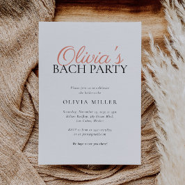 Moderner Minimalistischer Junggeselinnen-Abschied Einladung