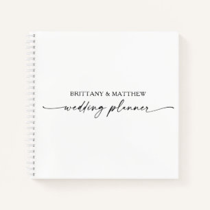 Moderner Minimalistischer Kalligrafie-Tinte-Hochze Notizbuch