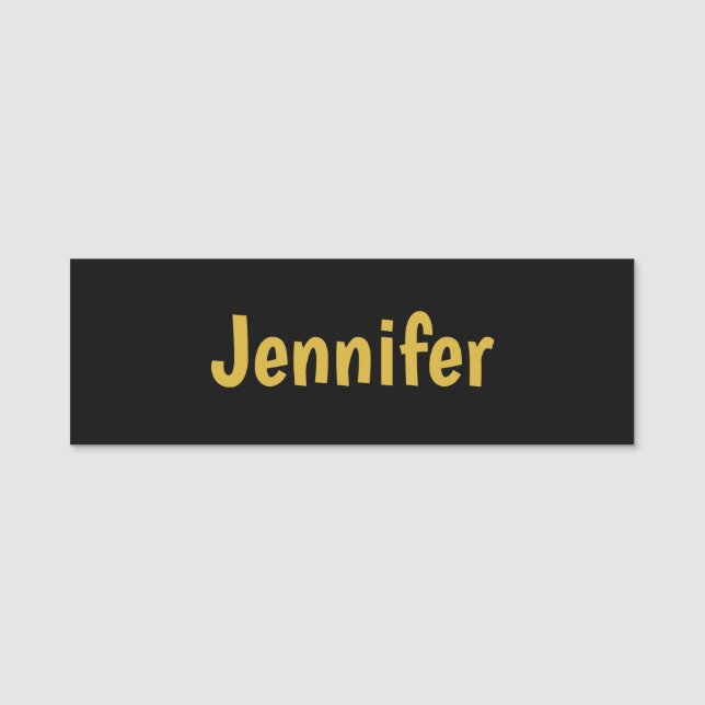 Moderner Minimalistischer Kalligraphiename Black G Namensschild (Vorderseite)