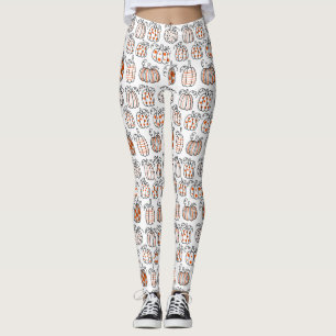 Moderner minimalistischer Kürbis – Oranges Abstrak Leggings