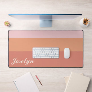 Moderner Minimalistischer Lachs Peach Individuelle Schreibtischunterlage