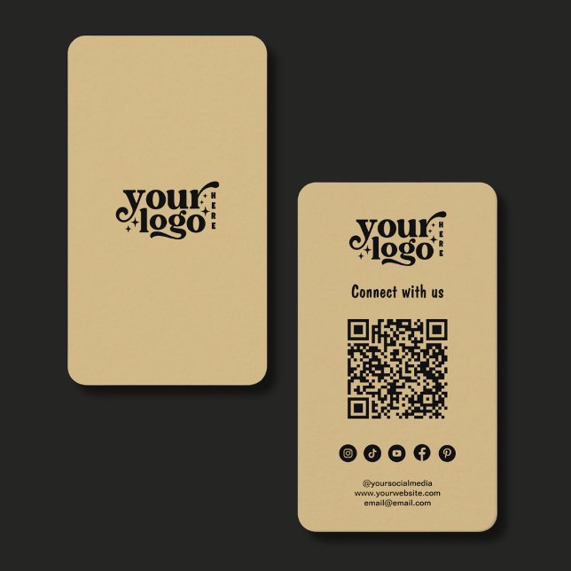 Moderner Minimalistischer Logo- und QR-Code Visitenkarte (Von Creator hochgeladen)