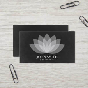 Moderner Minimalistischer Lotus Yoga Instructor Visitenkarte