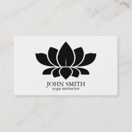 Moderner Minimalistischer Lotus Yoga Instructor Visitenkarte