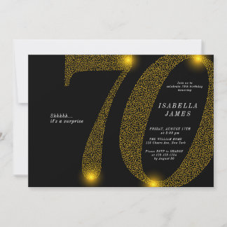 Moderner Minimalistischer Marinegoldgold Glitzer 7 Einladung