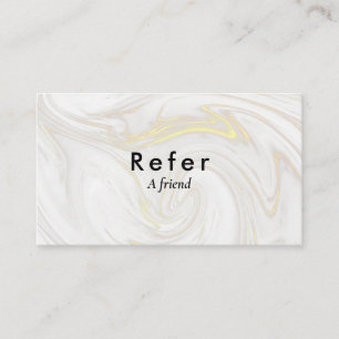 Moderner Minimalistischer Marmor Empfehlungskarte