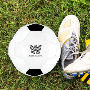 Moderner Minimalistischer Monogram-Fußballball Fußball